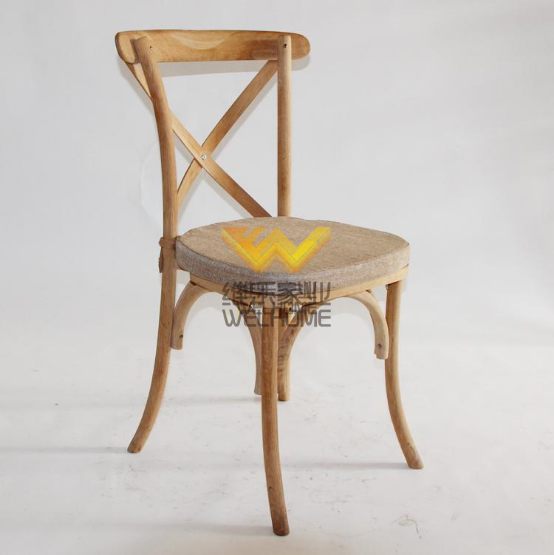 High quality oak cross back dining chair for restaurant